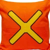 Poduszka dekoracyjna Icon Cross pomarańczowa Ø50cm