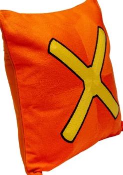 Poduszka dekoracyjna Icon Cross pomarańczowa Ø50cm