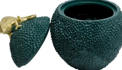 Pudełko na biżuterię lub kosmetyki Chameleon 34 cm zielono-złote