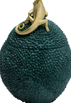 Pudełko na biżuterię lub kosmetyki Chameleon 34 cm zielono-złote