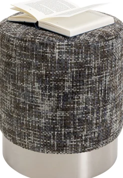 Pufa Cherry Dining Silber ciemnoszara Ø39cm