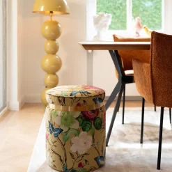 Pufa Flower Fever Żółty Ø39cm