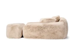 Pufa Lovebed Mika kremowa 131cm