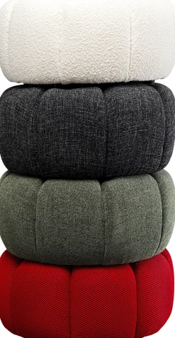 Pufa Peppo Ø76x39 cm biała