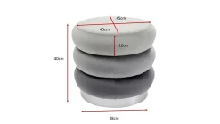 Pufa Sandwich Triple Ø40x45 cm odcienie różu