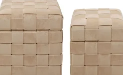 Pufa Weave Beżowy (2/Set)