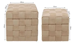 Pufa Weave Beżowy (2/Set)