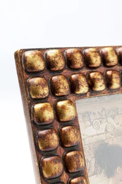 Ramka na zdjęcia Buttons 16x21 cm brązowo-złota