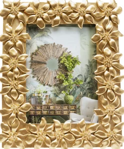 Ramka na zdjęcia Flower 21x26 cm złota