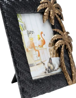 Ramka na zdjęcia Palm Beach 21x24 cm czarno-złota