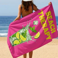Ręcznik plażowy Beach Therapy różowy 90x170cm