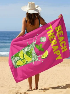 Ręcznik plażowy Beach Therapy różowy 90x170cm