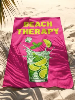 Ręcznik plażowy Beach Therapy różowy 90x170cm