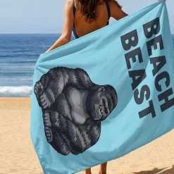 Ręcznik plażowy Beast niebieski 90x170cm