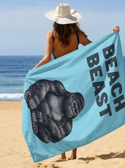 Ręcznik plażowy Beast niebieski 90x170cm