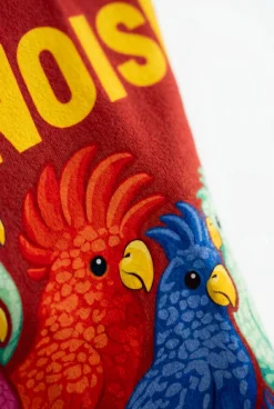 Ręcznik plażowy Exotic Birds czerwony 90x170cm