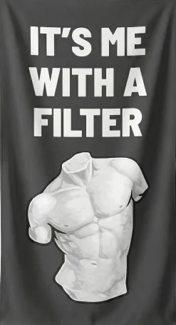 Ręcznik plażowy Filter Boy szary 90x170cm