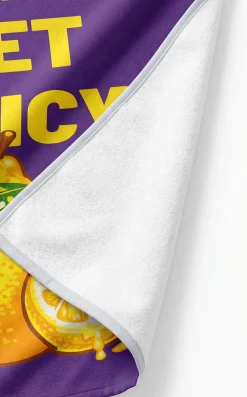 Ręcznik plażowy Juicy Lemon liliowy 90x170cm