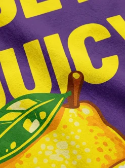 Ręcznik plażowy Juicy Lemon liliowy 90x170cm