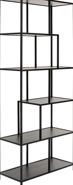 Regał Loftie 77x185 cm czarny