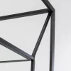 Regał loft stal czarna i szkło transparentne 90x200 cm