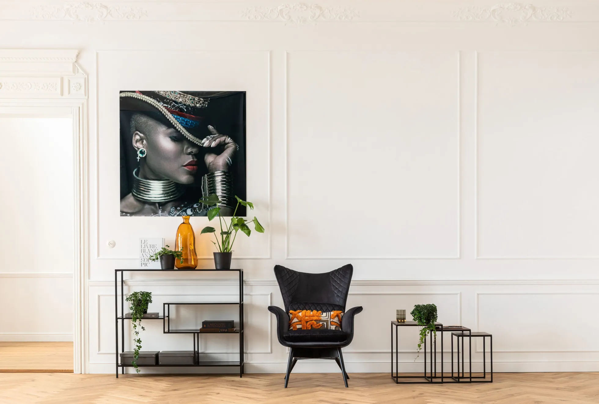 Regał Loft 115x100 cm czarny