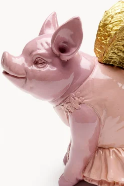 Skarbonka Flying Pig różowa 15cm