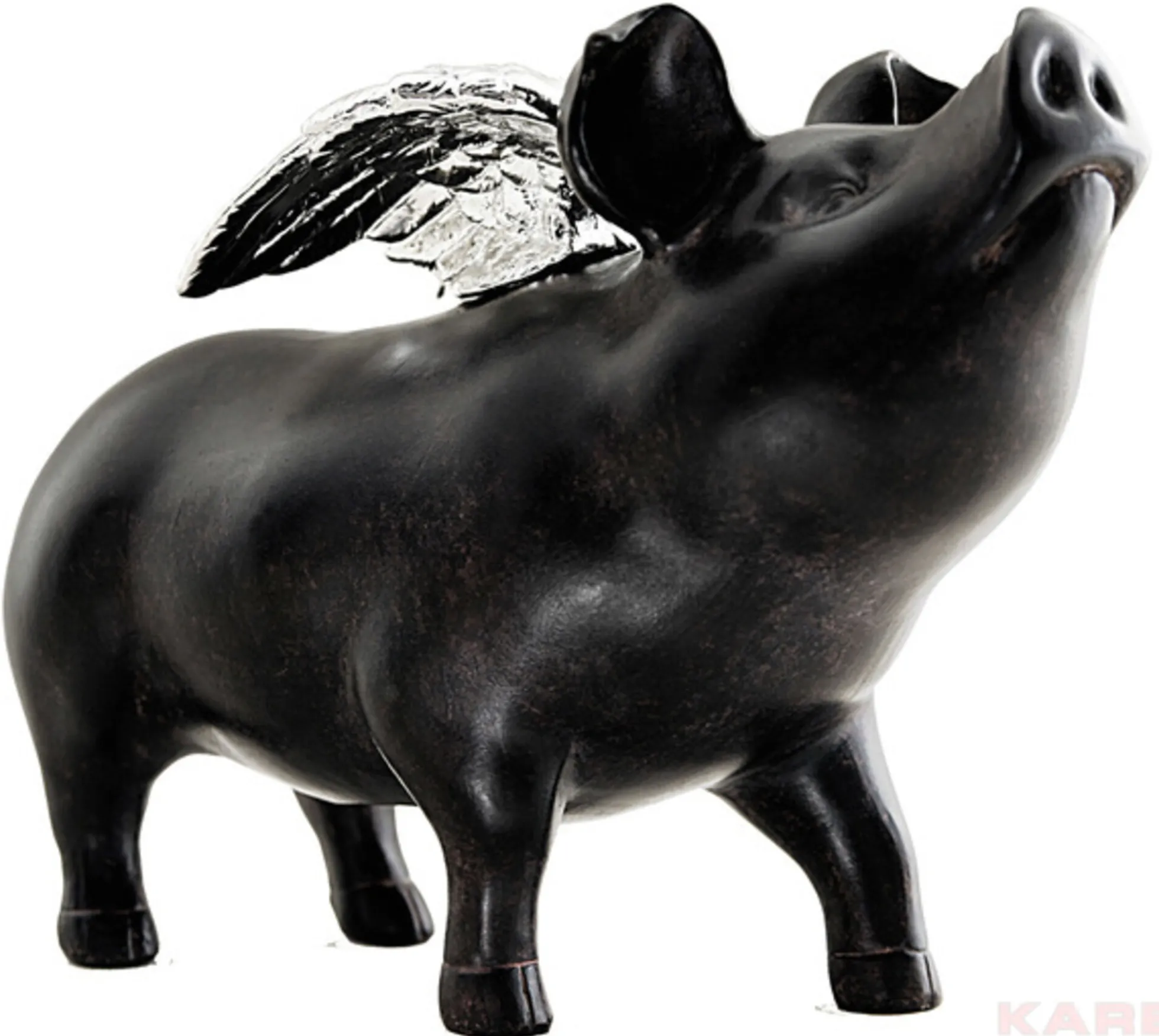 Skarbonka Rockstar Pig 23x17 cm czarna