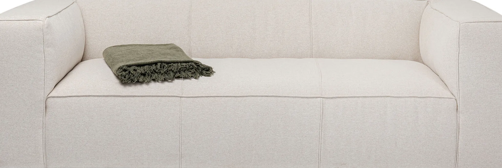 Sofa Cubetto Cord 3 os. 220 cm kremowa