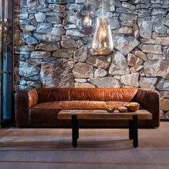 Sofa Cubetto 259x67 cm brązowa