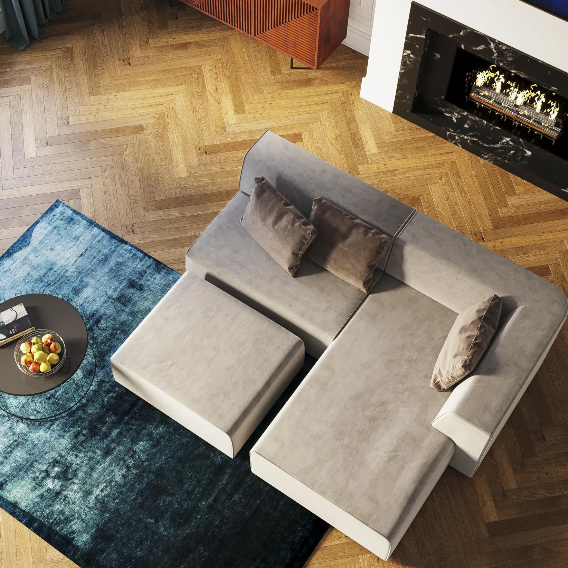 Sofa Infinity Elements 80x70 cm szara