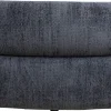Sofa - moduł zaokrąglony tapicerka szaroniebieska 145 cm