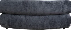 Sofa - moduł zaokrąglony tapicerka szaroniebieska 145 cm