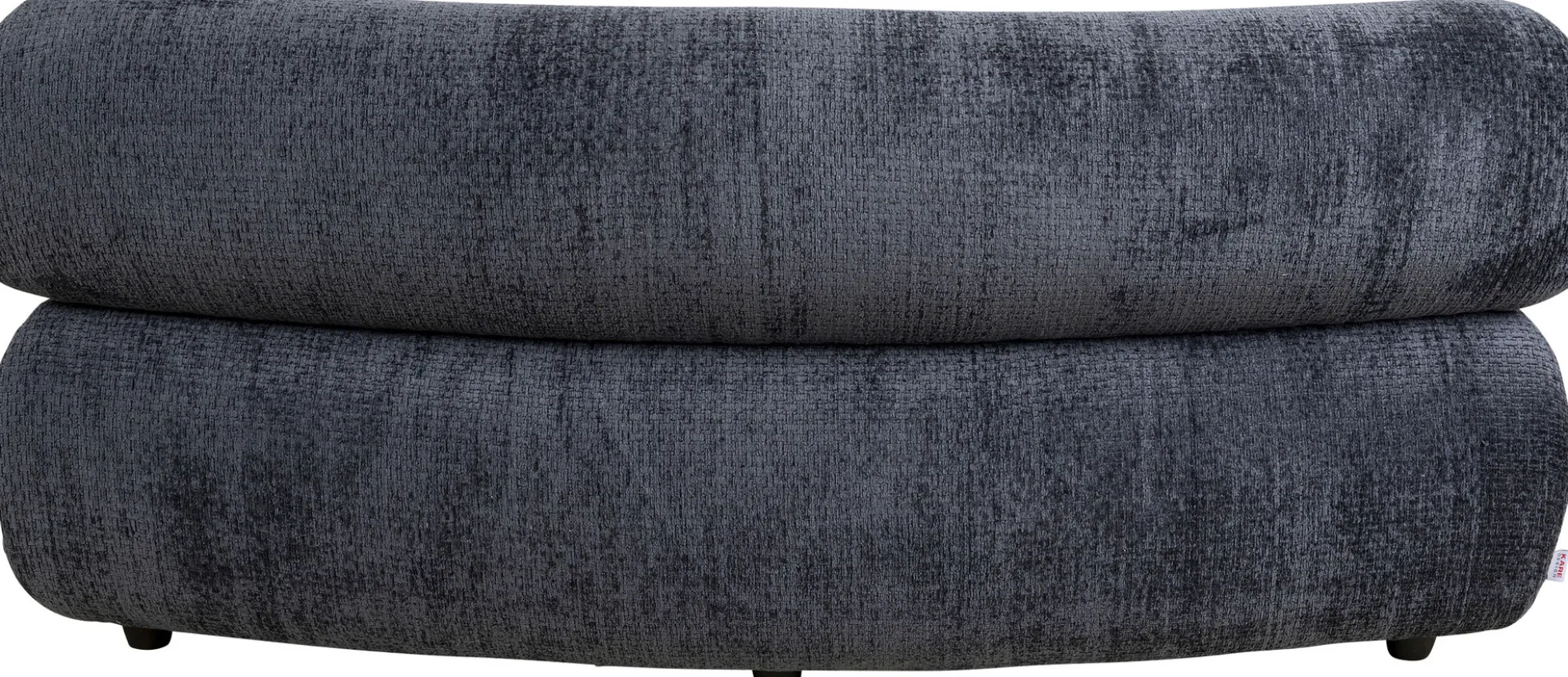 Sofa - moduł zaokrąglony tapicerka szaroniebieska 145 cm