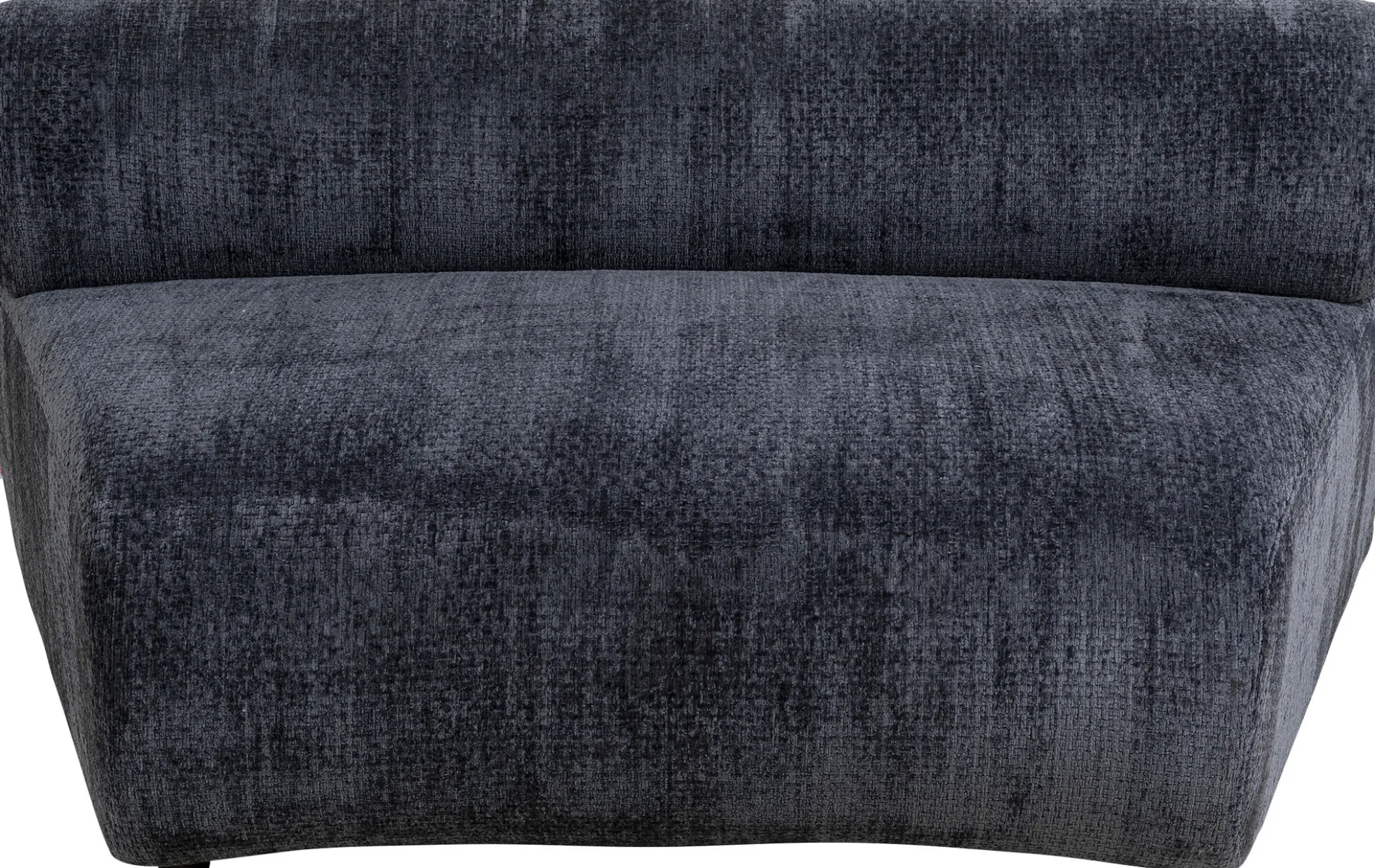 Sofa - moduł zaokrąglony tapicerka szaroniebieska 145 cm