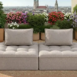 Sofa ogrodowa Portofino szara (2/Set)
