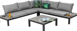 Sofa ogrodowa ze stolikiem Holiday Black 242x242 cm