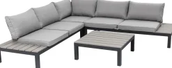Sofa ogrodowa ze stolikiem Holiday Black 242x242 cm
