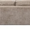 Sofa 2-osobowa beżowa tkanina szenilowa nogi czarne 178 cm