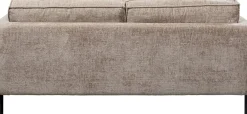 Sofa 2-osobowa beżowa tkanina szenilowa nogi czarne 178 cm