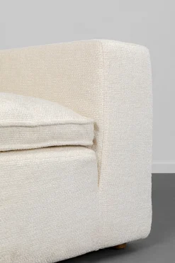 Sofa 3-osobowa skandynawska biała z poduszkami 230 cm