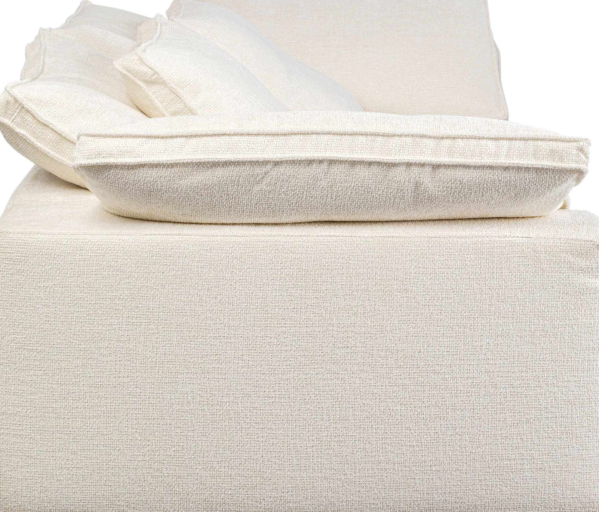 Sofa 3-osobowa skandynawska biała z poduszkami 230 cm