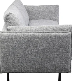 Sofa 3-osobowa w kolorze szarym nogi stalowe czarne 230 cm