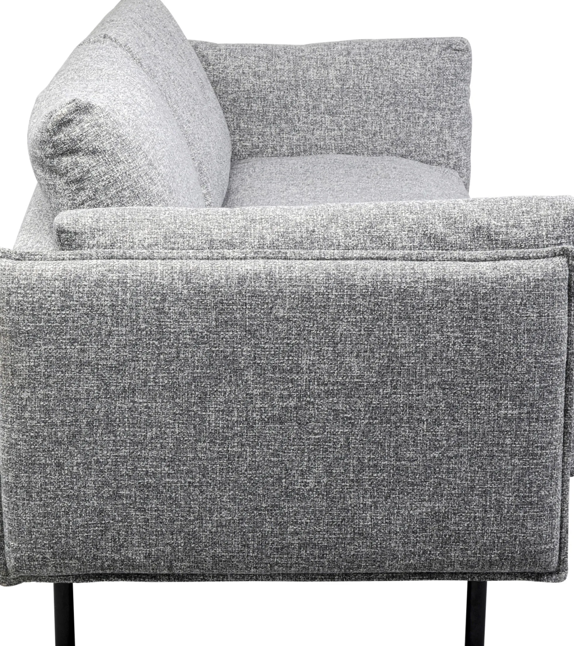Sofa 3-osobowa w kolorze szarym nogi stalowe czarne 230 cm