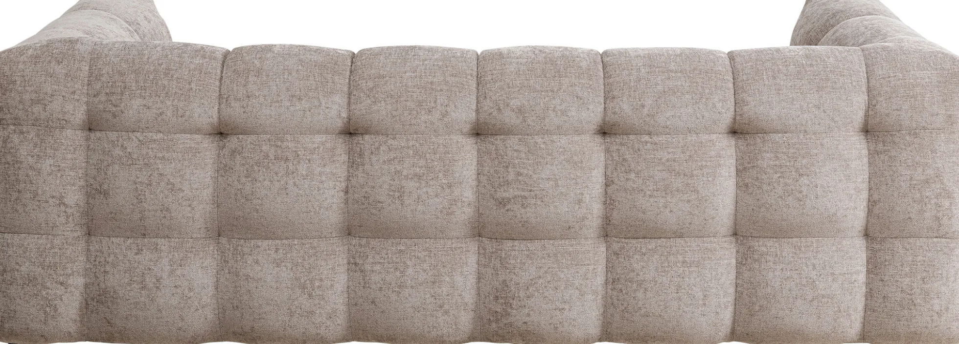 Sofa pikowana 3-osobowa jasnobrązowa 240 cm