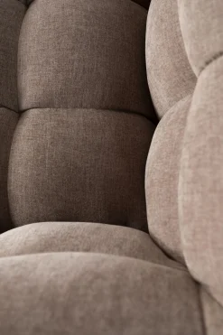 Sofa pikowana 3-osobowa jasnobrązowa 240 cm