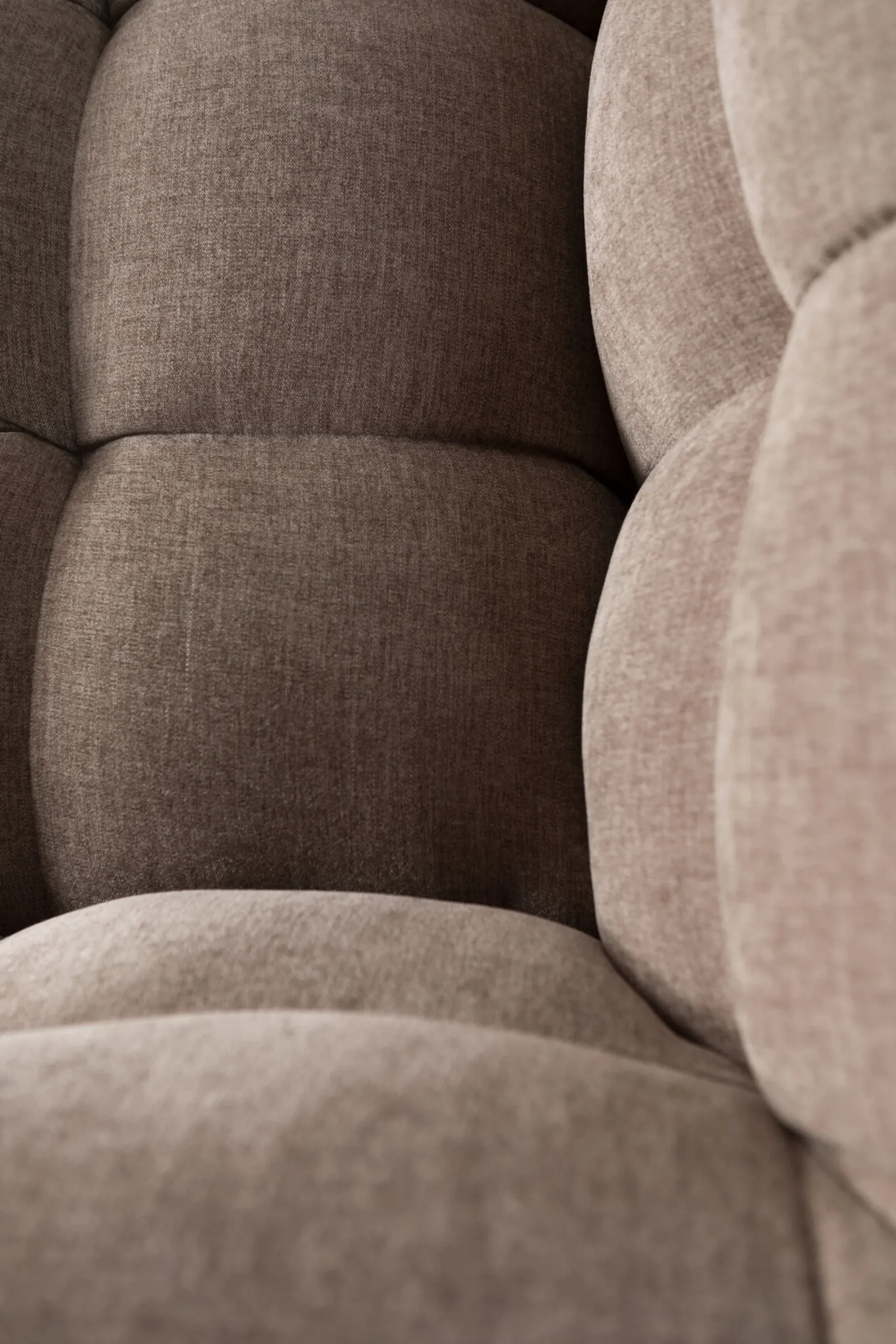 Sofa pikowana 3-osobowa jasnobrązowa 240 cm