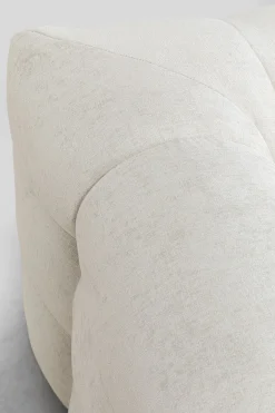 Sofa pikowana 3-osobowa kremowa 240 cm
