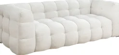 Sofa pikowana 3-osobowa kremowa 240 cm