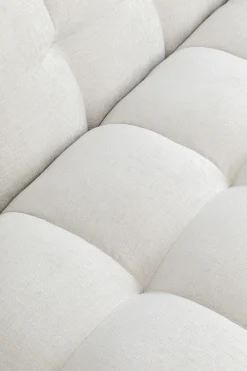 Sofa pikowana 3-osobowa kremowa 240 cm